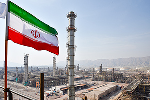 Iran Flag & Oil Refining